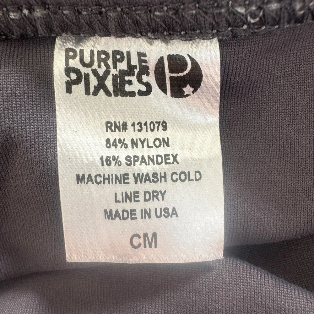 Purple Pixies Girls All Meshed Up Leotard Grey CM